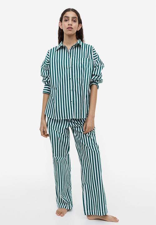 H&M - Cotton trousers - green,multi