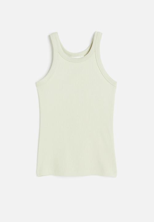 H&M - Ribbed vest top - light green