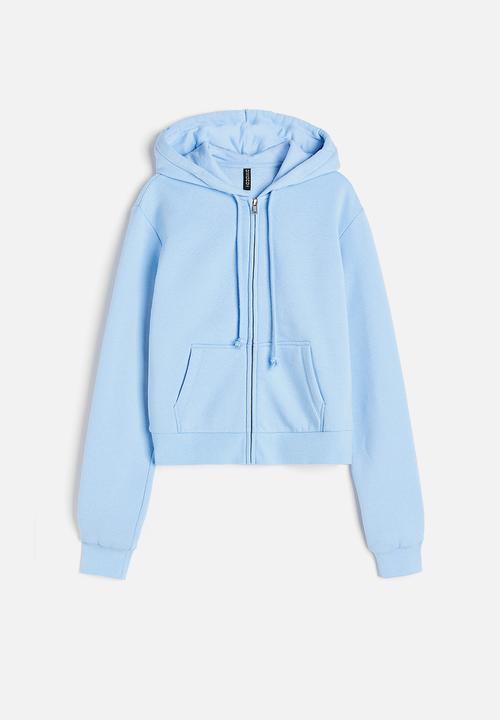 H&M - Short zip-through hoodie - blue