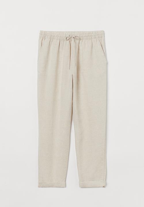 H&M - Linen joggers - neutral white