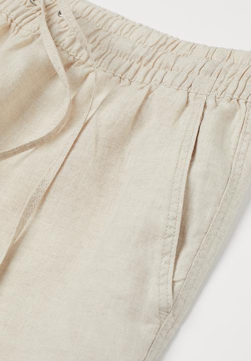 H&M - Linen joggers - neutral white