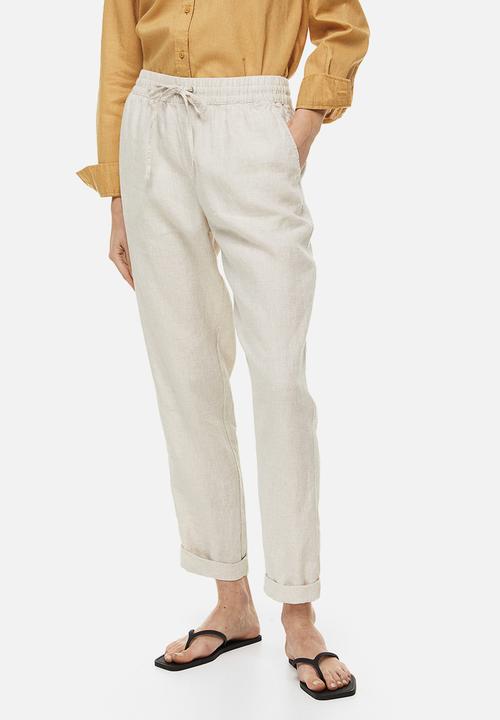 H&M - Linen joggers - neutral white