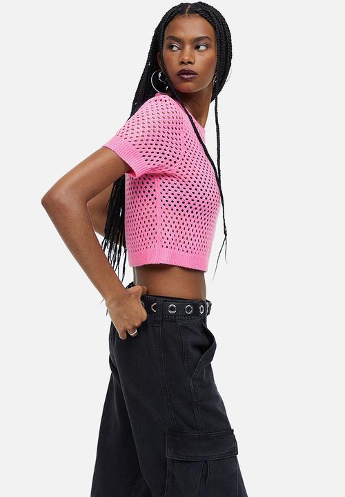 H&M - Hole-knit top - pink