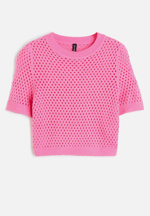 H&M - Hole-knit top - pink