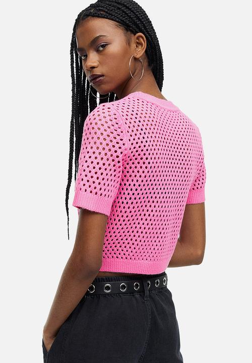 H&M - Hole-knit top - pink
