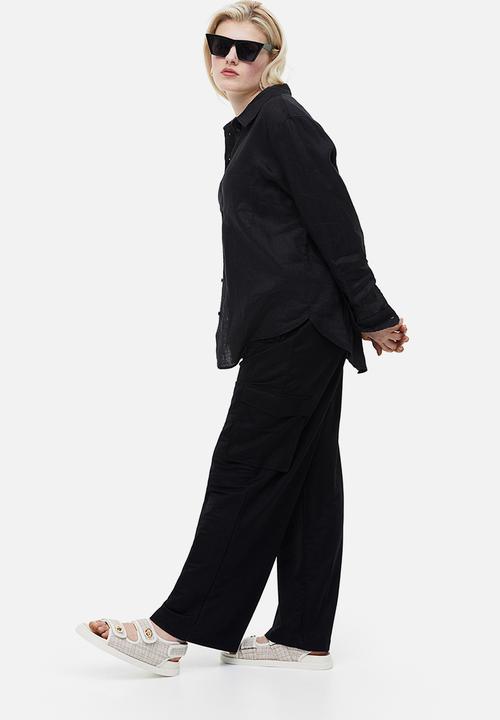 H&M - Linen shirt - black