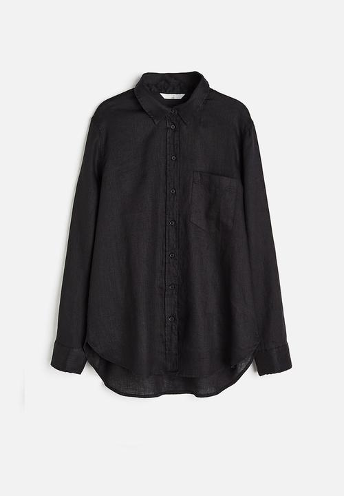 H&M - Linen shirt - black
