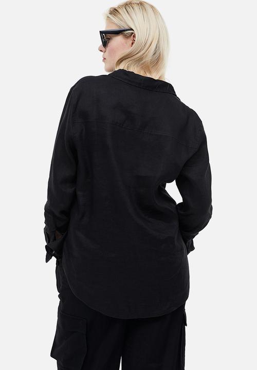 H&M - Linen shirt - black