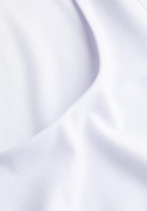 H&M - Short sleeved thong body - white