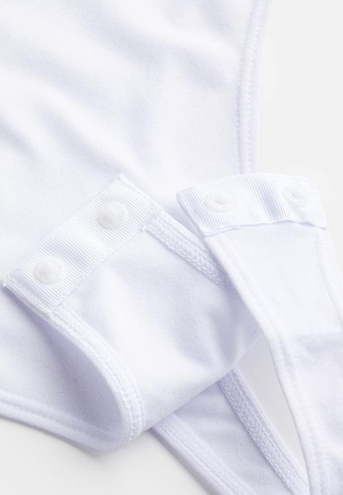 H&M - Short sleeved thong body - white