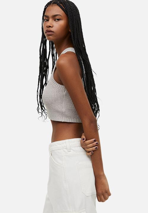 H&M - Rib-knit sweater vest - light greige 