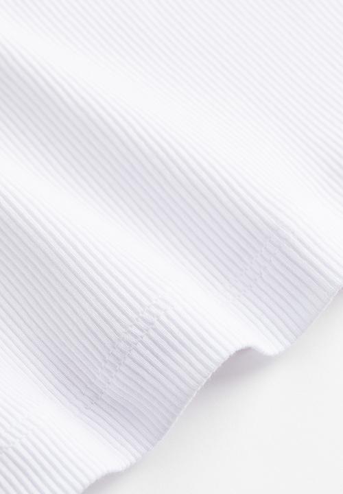 H&M - Ribbed modal-blend t-shirt - white