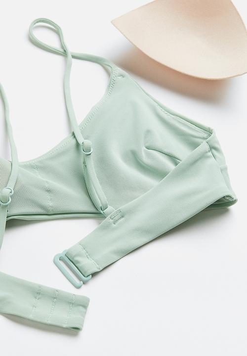 H&M - Padded bikini top - mint green 