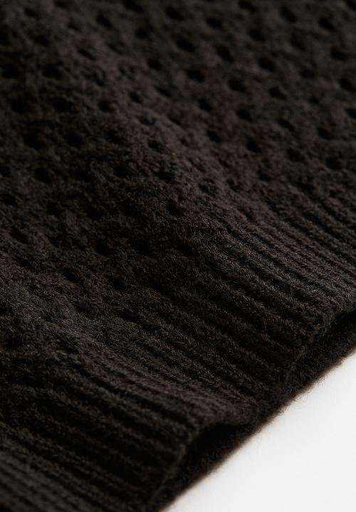 H&M - Hole-knit top - black