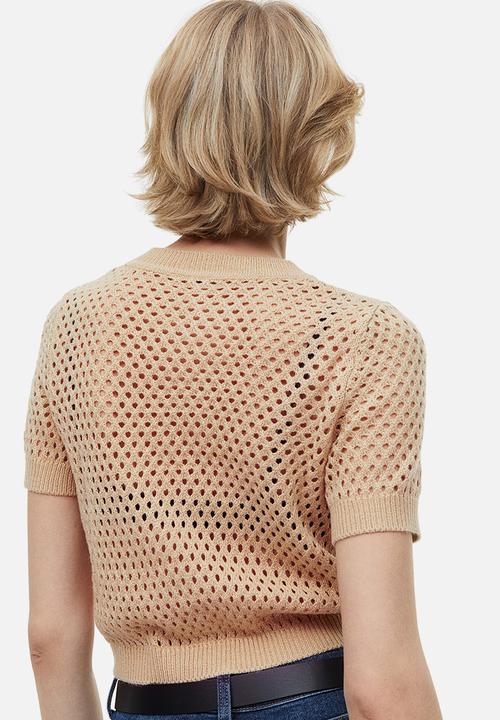 H&M - Hole-knit top - beige