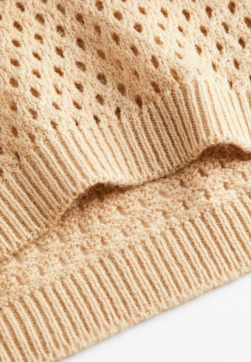H&M - Hole-knit top - beige