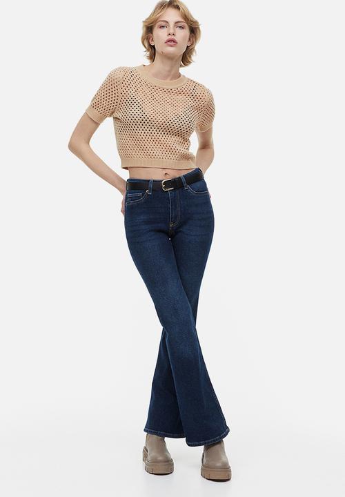 H&M - Hole-knit top - beige
