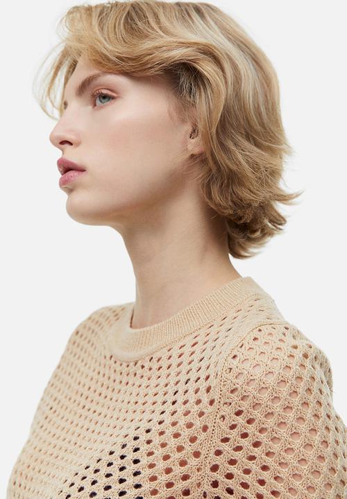 H&M - Hole-knit top - beige