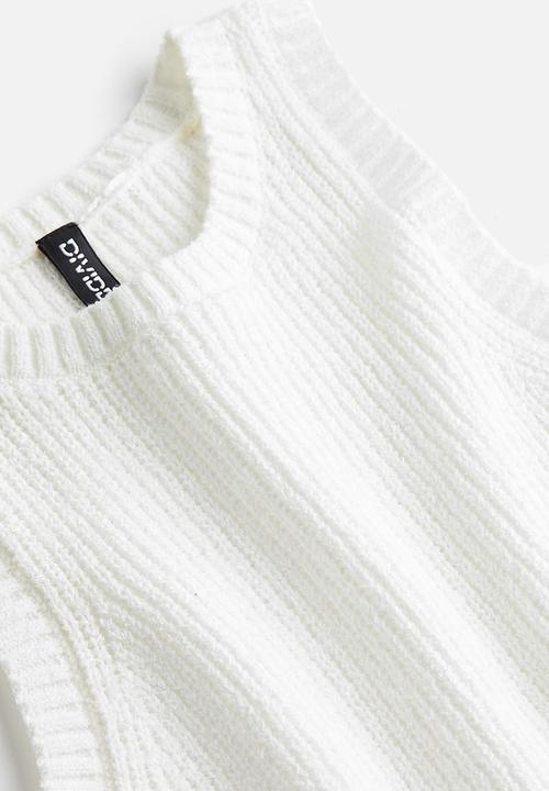 H&M - Rib-knit sweater vest - white