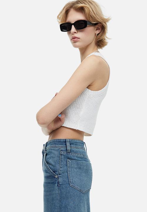 H&M - Rib-knit sweater vest - white