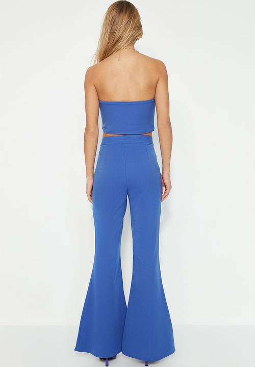Trendyol - High rise wide leg trousers - blue