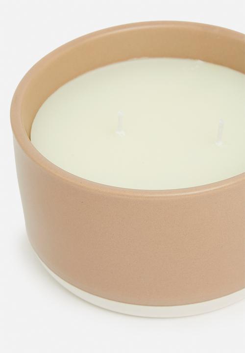 H&S - Sahara ceramic candle - brown / peppermint