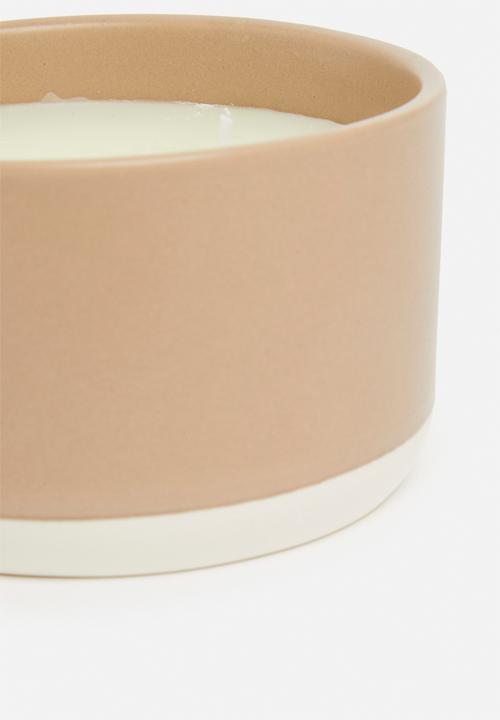 H&S - Sahara ceramic candle - brown / peppermint