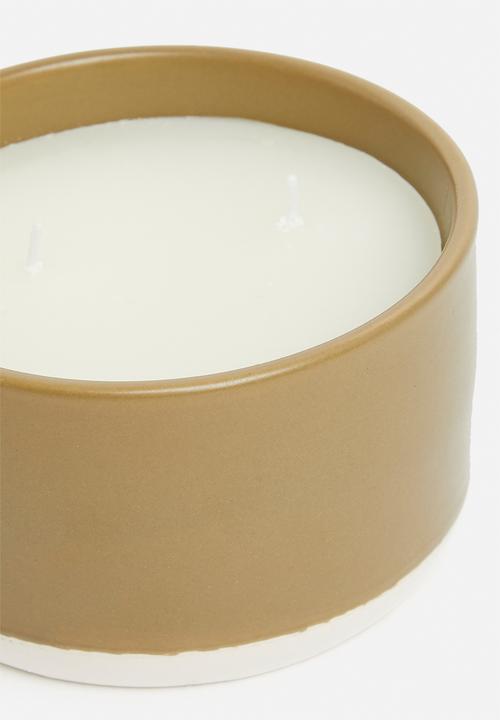 H&S - Sahara Ceramic Candle - Green / Pomegranate