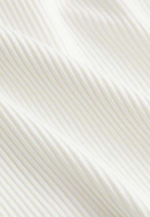 H&M - Ribbed jersey top - white