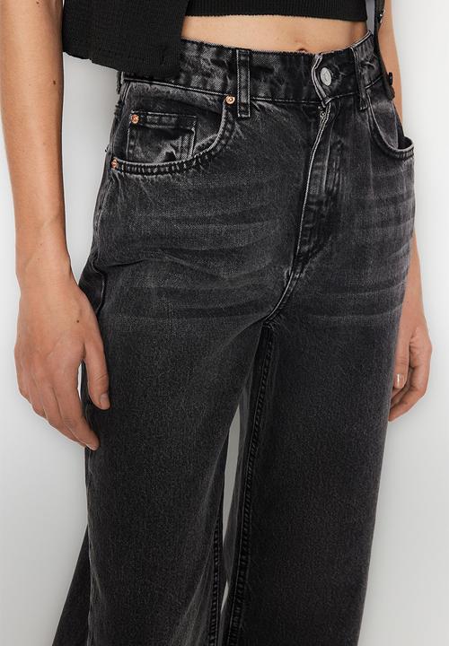 Trendyol - High rise wide leg  jeans - black