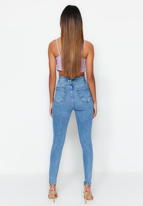 Trendyol - High rise skinny jeans - blue