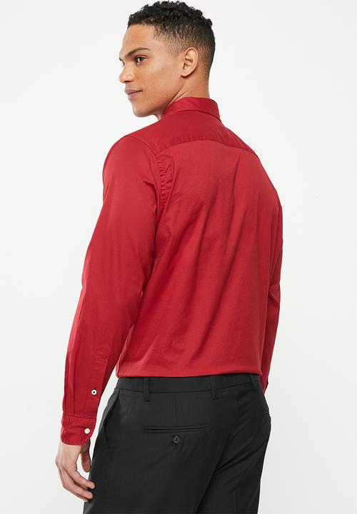 Tommy Hilfiger - Flex poplin rf shirt - red