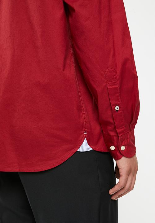 Tommy Hilfiger - Flex poplin rf shirt - red