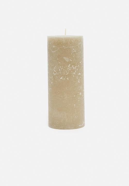H&S - Pillar candle - taupe S