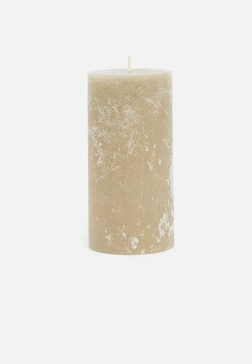 H&S - Pillar candle - taupe S