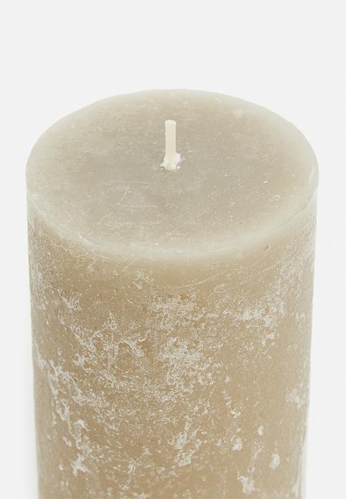 H&S - Pillar candle - taupe S