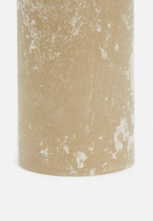 H&S - Pillar candle - taupe S