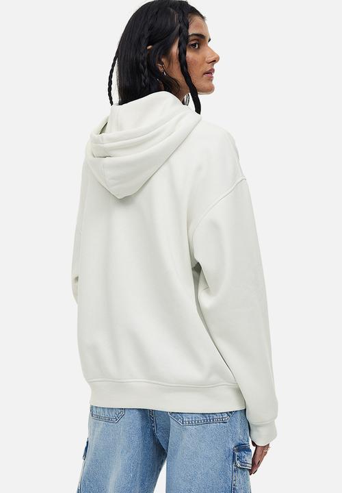 H&M - Printed zip-through hoodie - white