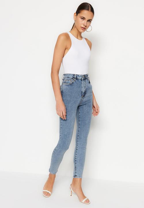 Trendyol - High rise skinny - blue