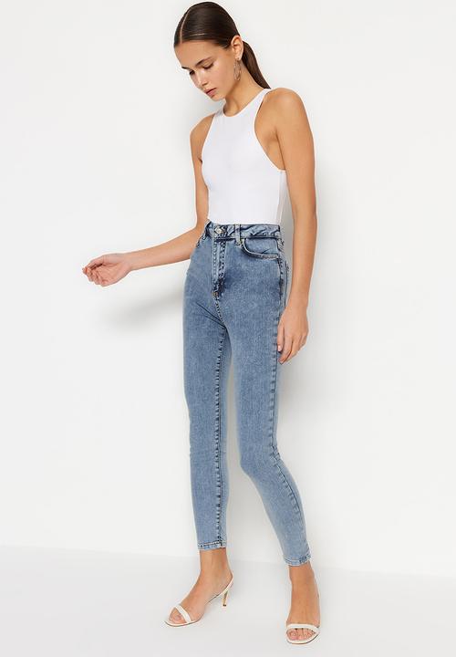 Trendyol - High rise skinny - blue