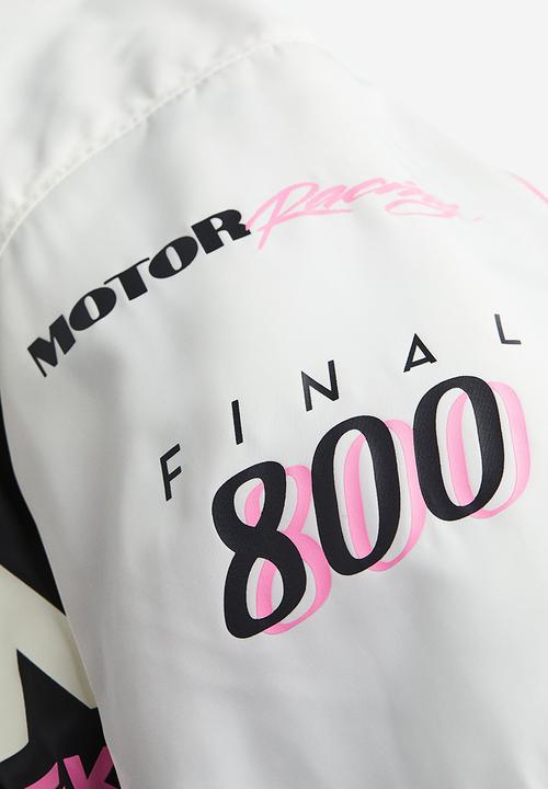 H&M - Oversized bomber jacket - black racing
