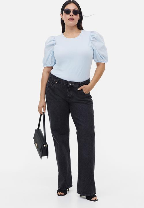 H&M - Puff-sleeved top - blue
