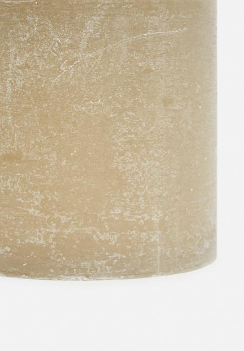 H&S - Pillar candle 14cm H - light taupe