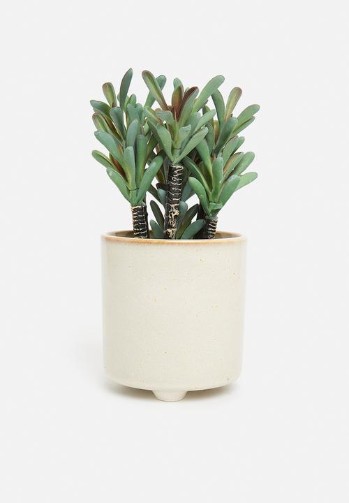 H&S - Iso porcelain flowerpot - white