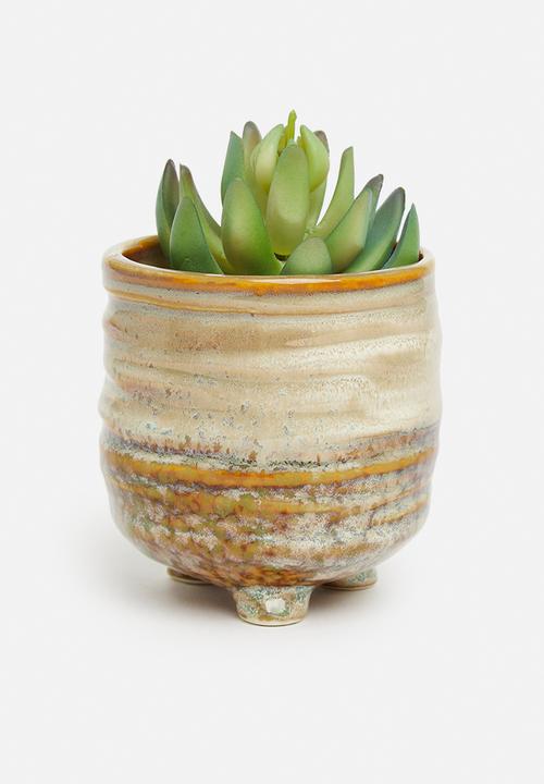 H&S - Mini porcelain flowerpot - neutral