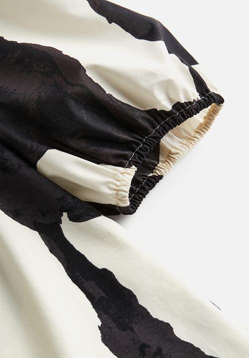 H&M - Puff-sleeved top - cream 
