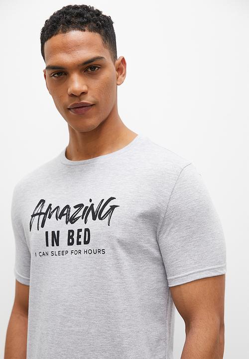 Superbalist - Amazing sleep tee - grey melange