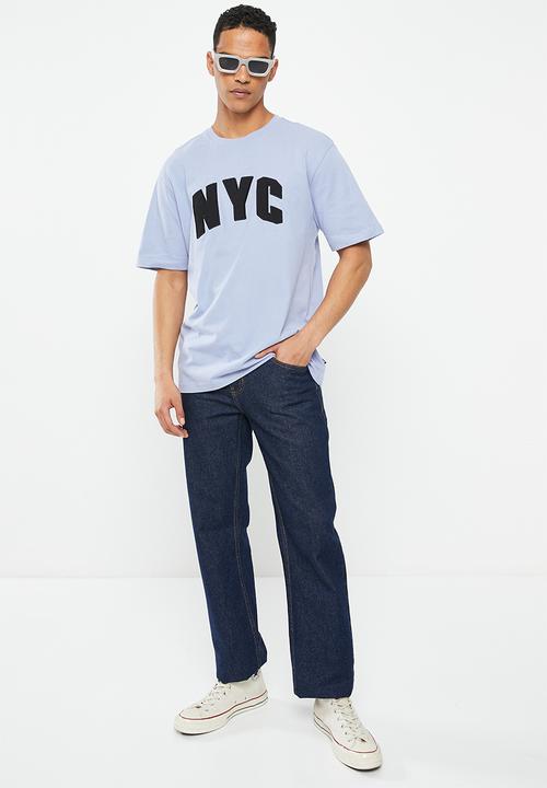 Only & Sons - Onstroy relaxed text print short sleeve tee - eventide 