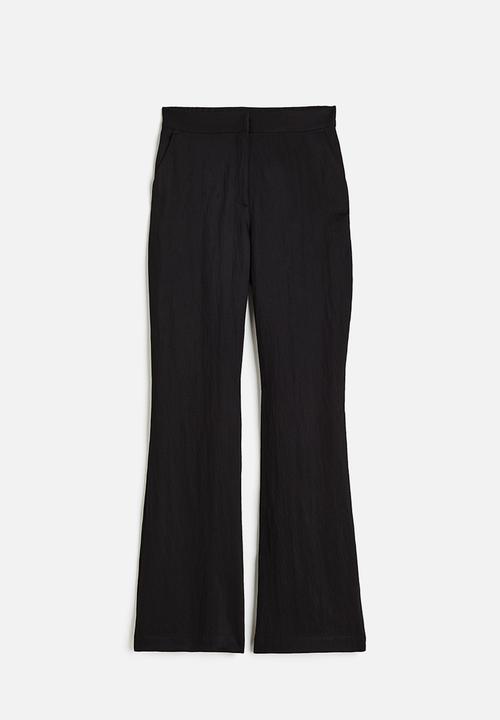 H&M - Flared viscose trousers - black
