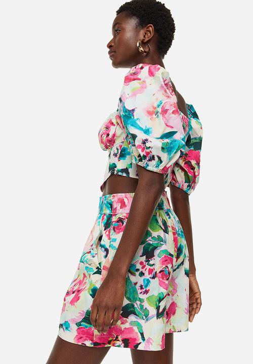 H&M - Pull-on shorts - cerise floral